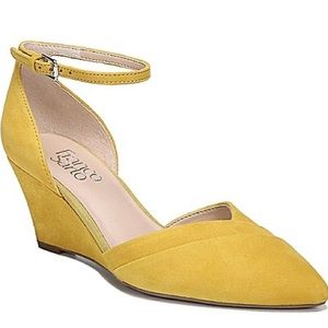 Franco Sarto yellow wedge heel women’s size 10